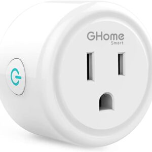 GHome Smart Mini Smart Plug Works with Alexa and Google Home, WiFi Smart Outlet Socket Remote Control Timer Function, Only 2.4GHz Network, No Hub Required, ETL FCC Listed, White