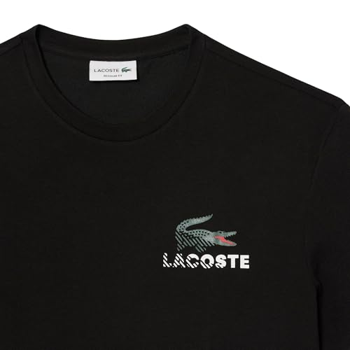Lacoste Men's Regular Fit Cotton Jersey Blend T-Shirt, Black, 4X-Large - Image 7