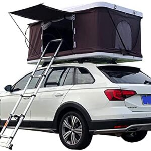 GeRRiT Roof Tent Camping ABS Car Tent, Hard Top Tent One Bedroom Hydraulic Helicopter with Aluminum Alloy Folding Ladder 2-3 People
