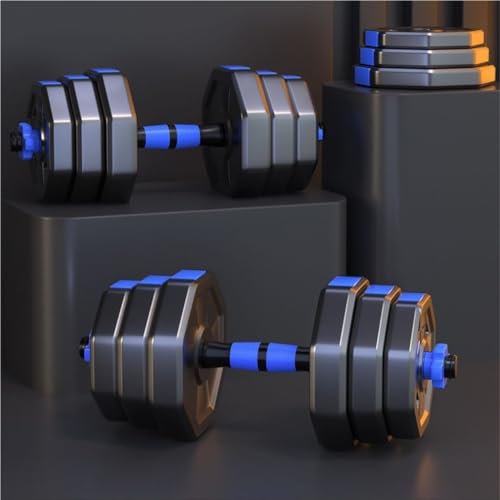 HAMEXLN Dumbbel Adjustable Dumbbell Set For Use As Dumbbells, Barbells, Kettlebells, Fitness Equipment For Men And Women Barbell, Blue - Image 5