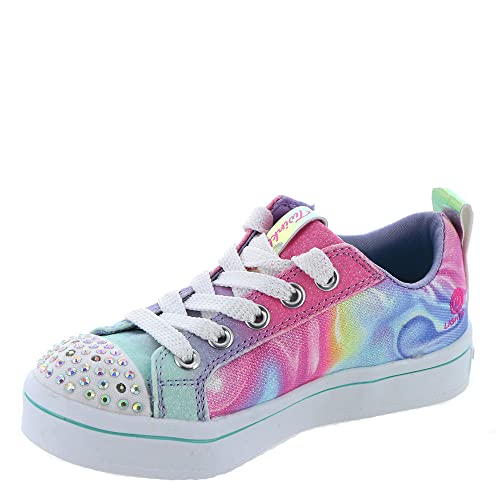 Skechers Kids Twinkle Toes Twi-Lites - Prism Swirl Sneaker, Light Blue/Multi, 13.5 - Image 4