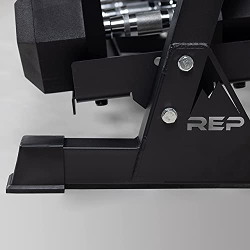 REP FITNESS 5 to 50 Ergo Dumbbell Set with Matte Black 3-tier Dumbbell Rack - Image 4