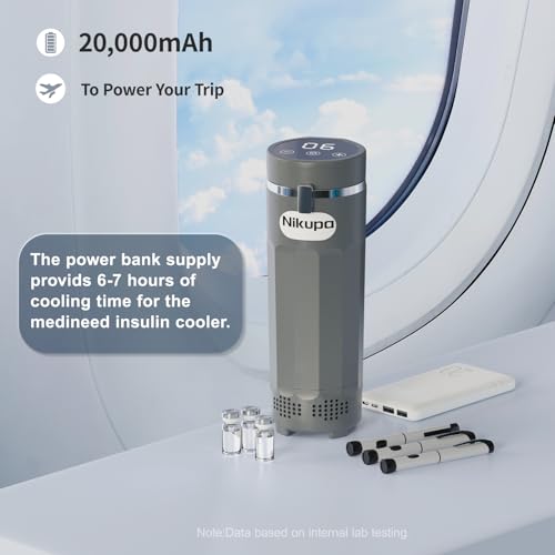 Insulin Cooler Travel Case TSA Approved, Portable Refrigerated Medical Cooler (1–7 Medication Pens), Diabetes Travel Case for Insulin (Grey) - Image 5