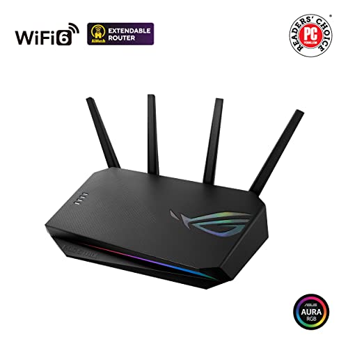 ASUS ROG Strix GS-AX5400 WiFi 6 Extendable Gaming Router, Gaming Port, Mobile Game Mode, Port Forwarding, VPN Fusion, Aura RGB, Subscription-Free Network Security, Instant Guard, AiMesh Compatible - Image 5