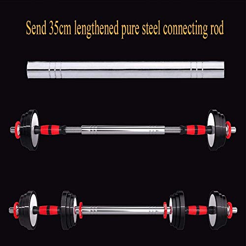 Gym Bench Men's Fitness Dumbbell Set Adjustable Weight Stainless Steel Dumbbells with Silicone Cover and Diamond Grain Non-Slip Handle Ideal Strength Training Equipment Size:30kg - Image 5