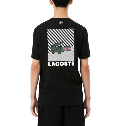Lacoste Men's Regular Fit Cotton Jersey Blend T-Shirt, Black, 4X-Large - Image 2