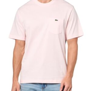 Lacoste Men’s Cotton T-Shirt with Breast Pocket, Flamingo, 4X-Large