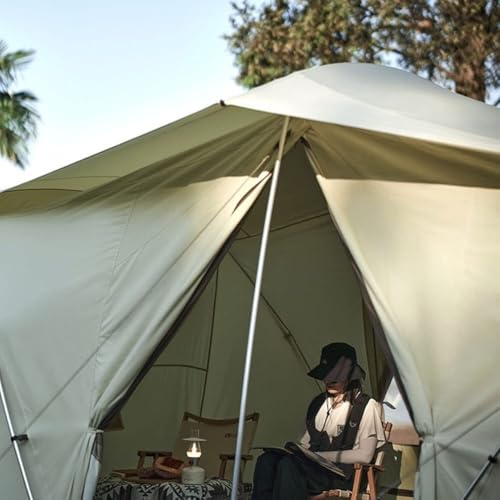 Double Layer Family Camping Tent with 2 Mesh Door 2 Mesh Windows Instant Cabin Tent 3-4 Person Extra Large Tent for Camping Hiking Traveling - Image 2