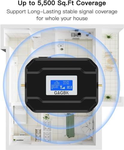 2025 Cell Phone Signal Booster on Band 2/4/5/12/13/17/25/66 for 5G, Up to 5500sqft, Black - Image 4