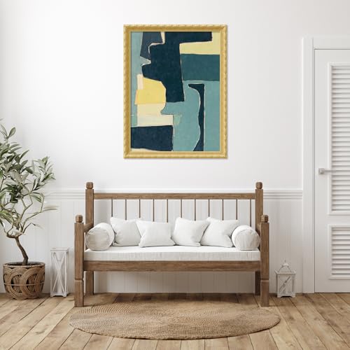 Amanti Art Framed Wall Art Print 44x34 Blue Note II by Rob Delamater, Abstract Wall Art, Mid Century Modern Decor, X-Large Poster Painting Artwork for Living Room, Bedroom, Bathroom, Kitchen, Office - Image 4