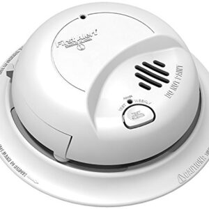 BRK First Alert 9120BFF/ SMI100-AC Smoke Detector, Hardwired Alarm with Battery Backup, White, 1-Pack