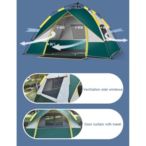 Pop-Up Beach Tent Sun Shelter for 2-3 Person, Waterproof & UV Protection, Lightweight Instant Tent for Family Trip, Hiking, Picnic, and Party (Blue, 1 Door) - Image 3