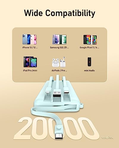 VEEKTOMX 100W Power Bank 56000mAh for Laptop& Phone+ Power Bank with Built in Cables 20000mAh Compatible with iPhone, iPad, Samsung and Android Devices for Travel - Image 7