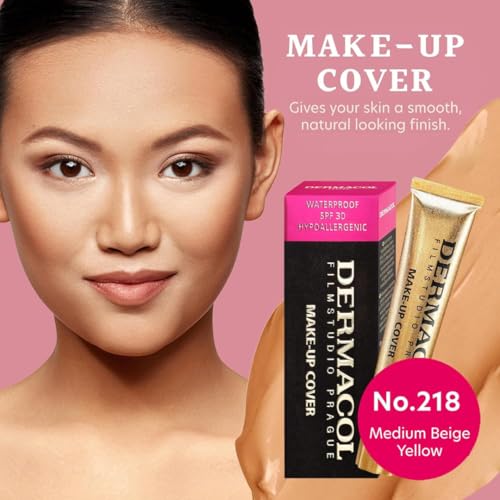 Dermacol - Mini Full Coverage Foundation 13g, Liquid Makeup Matte Foundation with SPF 30, Waterproof Foundation for Oily Skin, Acne, & Under Eye Bags, Long-Lasting Makeup Products Shade- 218 - Image 3