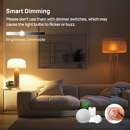 Linkind Matter Smart Light Bulb, Smart Bulbs Work with Apple Home, Siri, Alexa, Google Home, SmartThings, Color Changing Light Bulbs RGTBW Music Sync, Mood Lights, 2.4Ghz WiFi A19 E26 60W 800LM 3 Pack - Image 7
