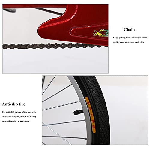 Adult Mountain Tricycle Three Wheel Bike 16 Inch Trikes for Seniors with Shopping Basket Exercise Men's Women's Tricycle Picnic Cycling Pedalling - Image 3