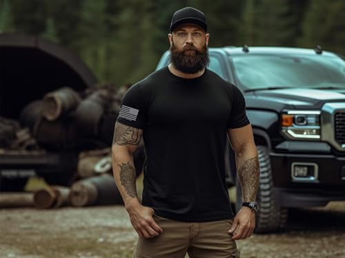 Shirt Union Men’s Fresh Premium T-Shirt 6 Pack, Patriotic, American Graphic Tee, USA & Freedom Style Shirt (US, Alpha, 3X-Large, Regular, Regular, Military Green, Black, Heather Grey, Sand, Navy, Red) - Image 4