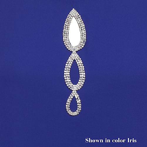 S.L. Fashions Women's Petite Two Piece Knee Length Capelet Jacket Dress Keyhole Neckline, Fadedrose, 12P - Image 5