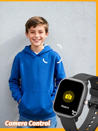 Roffnet Kids Smart Watch for Boys Girls, Fitness Tracker with Heart Rate Sleep Monitor, 1.83" Touchscreen with 12 Puzzle Games, Waterproof Activity Tracker Pedometer for Android iPhone (Black) - Image 7