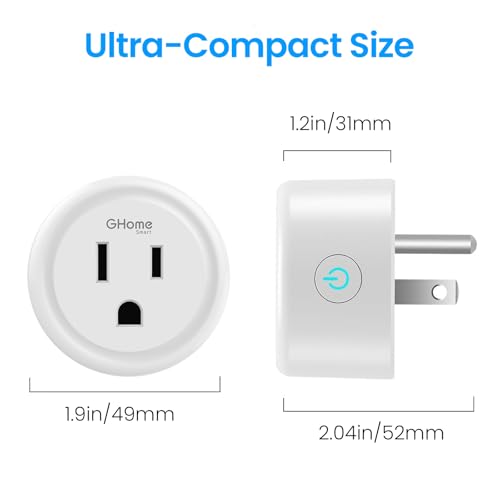 GHome Smart Mini Wi-Fi Plug, Smart Home Wi-Fi Outlet Compatible with Alexa, Google Home & IFTTT, No Hub Required, UL Certified, 2.4G WiFi Only, 1 Count (Pack of 1), White - Image 7