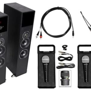 Rockville All-in-one Bluetooth Home Theater/Karaoke Machine System w/(2) Mics