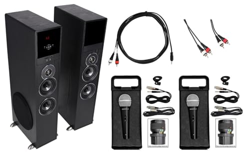 Rockville All-in-one Bluetooth Home Theater/Karaoke Machine System w/(2) Mics