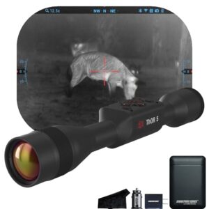 ATN Thor 5 640 Smart HD Thermal Scope with 640×480, 12 Micron Sensor | Magnification, Full HD Video Recording, Smooth Zoom | Exclusive Signature Series Kit