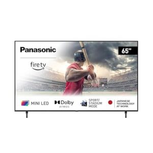 Panasonic W95 Series 65-inch Mini LED 4K Ultra HD Smart Fire TV, Sport Stadium Mode, ATSC3.0, Dolby Vision IQ, Dolby Atmos, HDR10+ Adaptive, Press and Ask Alexa, 144Hz, Wall-mountable – 65W95AP