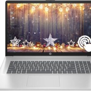 HP 17.3″ Touchscreen Business & Student Laptop Computer, 64GB RAM 2TB SSD, AMD Ryzen 5, 1600 x 900 Display, Windows 11, PLUSERA Earphones, Silver