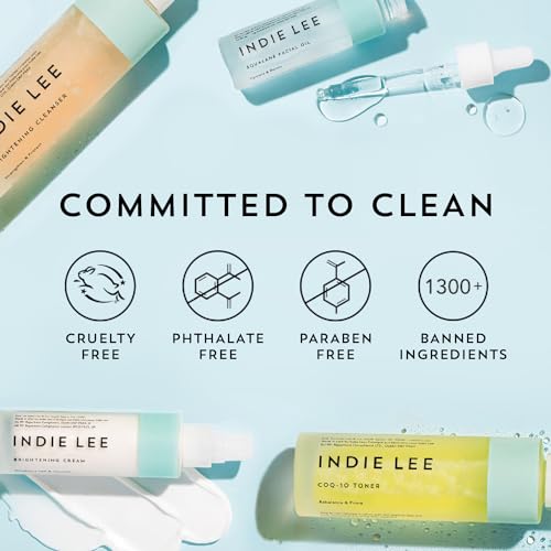 Indie Lee Discovery Kit - Brightening Cleanser, CoQ-10 Toner + Squalane Facial Oil - Skincare Regimen for Adults (3-Piece Travel Size Set) - Image 7