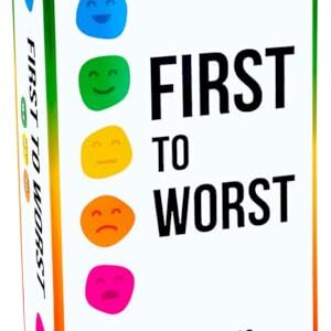 FIRST TO WORST Party Game – The Card Game About How Your Friends and Family Rank Things – White Elephant Gifts, Stocking Stuffers and Board Games Night with Friends with Polarizing Priorities