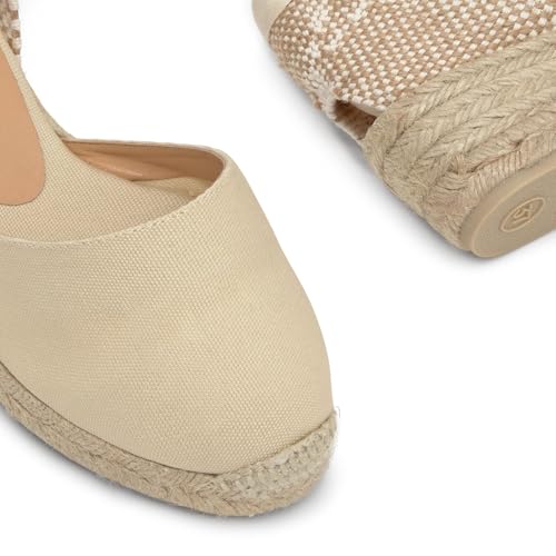 Castañer Girls Espadrilles Sneaker, Ivory, 5 Big Kid - Image 4
