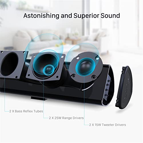 CZCZC 80W TV SoundBar Speaker Home Theater System 3D Surround Sound Bar Subwoofer Audio Remote Control Wall Mountable - Image 6