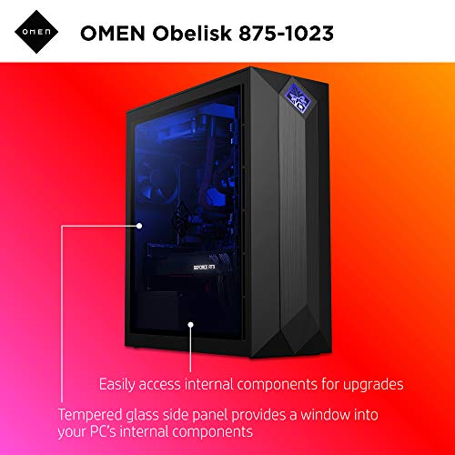 Omen by HP Obelisk Gaming Desktop Computer, 9th Generation Intel Core i9-9900K Processor, NVIDIA GeForce RTX 2080 SUPER 8 GB, HyperX 32 GB RAM, 1 TB SSD, VR Ready, Windows 10 Home (875-1023, Black) - Image 9