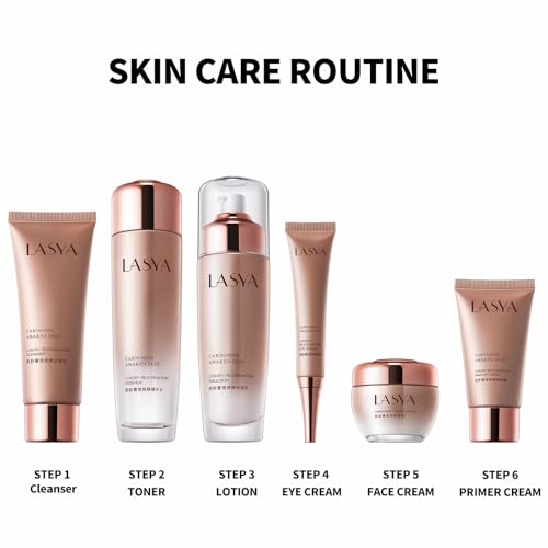Revitalizing 6-Piece Anti-Aging Skin Care Set for Women – Hydrating, Firming & Wrinkle-Reducing Facial Care Kit with Cleanser, Toner, Eye Cream, Lotion & Face Cream - Image 5