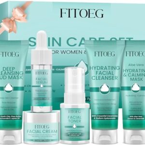 Teen Women Gifts,Skin Care,Skincare,Hydrate,Oil Control,Pore Shrinking,Anti-Allergy Facial Skin Care Routine Kit Travel Size Gift Set Stocking Stuffers for Teen Girls 10-12 16-18 & Women for All Skin