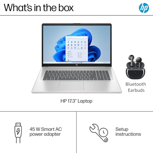 HP 17.3” Business Laptop with Copilot AI | AMD Ryzen 5 6-Core Processor | 64GB RAM | 2TB SSD | AMD Radeon Graphics | Anti-Glare | Wi-Fi 6 | USB-C & HDMI | Bluetooth Earbuds | Windows 11 - Image 8