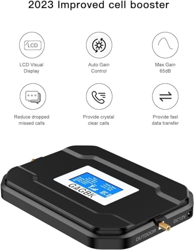 2025 Cell Phone Signal Booster on Band 2/4/5/12/13/17/25/66 for 5G, Up to 5500sqft, Black - Image 5