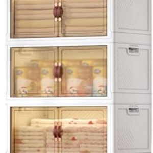 Stackable Plastic Storage Bins with Lids & Wheels – Ideal Organization Solution for Home, Office & School – Durable, Space-Saving Containers for Easy Storage & Transp