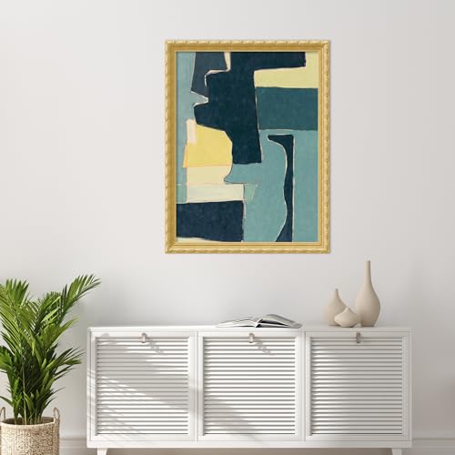 Amanti Art Framed Wall Art Print 44x34 Blue Note II by Rob Delamater, Abstract Wall Art, Mid Century Modern Decor, X-Large Poster Painting Artwork for Living Room, Bedroom, Bathroom, Kitchen, Office - Image 5