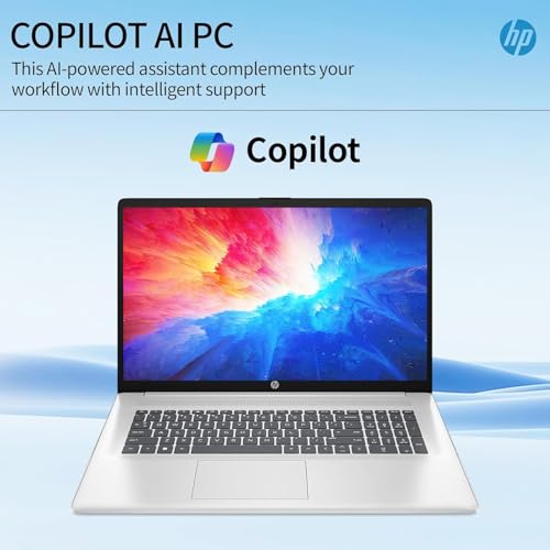 HP 17 Inch Laptop 2025, 17.3" FHD IPS Display, 64 GB RAM, 2 TB SSD, AMD Ryzen 5 7430U, AMD Radeon Graphics, Copilot-AI, Wi-Fi 6, Long Battery Life, Anti-Glare, Windows 11 Pro, w/Accessories - Image 6