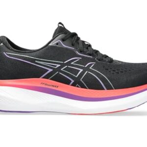 ASICS Men Glideride Max Running Shoe, BLACK/FLASH RED, 11