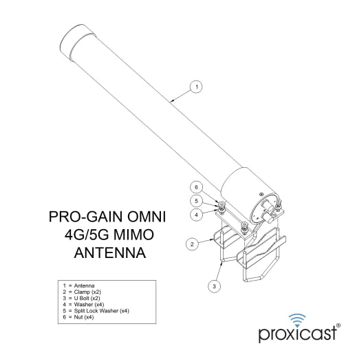 Proxicast Pro-Gain 4G / 5G MIMO Antenna - Wide-Band Omni-Directional for Cellular Modems & Routers on Verizon, AT&T, T-Mobile, Telus, Bell Canada, Rogers, Movistar, Telcel, Claro (ANT-127-05P Pearl) - Image 9