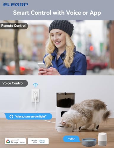 ELEGRP Smart Plug, Smart in-Wall Outlet Compatible with Alexa and Google Assistant, 2.4GHz Wi-Fi Smart Receptacle with Energy Monitoring, No Hub Required, UL Listed, White, 6 Pack - Image 3