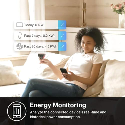 Kasa Smart Plug Mini with Energy Monitoring, Smart Home Wi-Fi Outlet Works with Alexa, Google Home & IFTTT, Wi-Fi Simple Setup, No Hub Required (KP115), White - Image 5