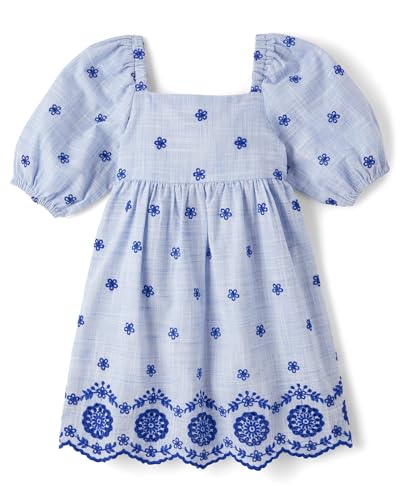 Gymboree,Girls,and Toddler Short Sleeve Casual Spring Dresses,Navy Narrows,3T