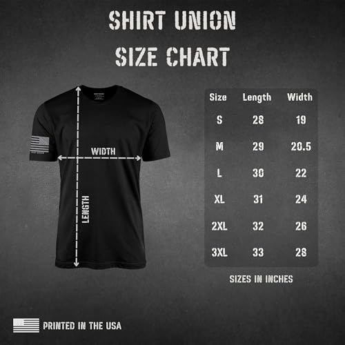 Shirt Union Men’s Fresh Premium T-Shirt 6 Pack, Patriotic, American Graphic Tee, USA & Freedom Style Shirt (US, Alpha, 3X-Large, Regular, Regular, Military Green, Black, Heather Grey, Sand, Navy, Red) - Image 6