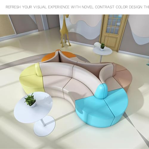 JOSOGO Unique Sectional Sofa Set, Creative Modular Lounge Seating for Artistic Waiting Zones, Modern Abstract Furniture Piece to Elevate Office or Studio Decor(B) - Image 5