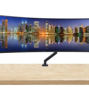 Samsung Odyssey G9 49-inch Curved 1440P Dual QHD 240Hz 1ms QLED Gaming Monitor with DisplayPort, HDMI, USB Hub – Desk Mount Monitor Stand (C49G97TSSN), black