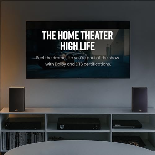 Polk Audio T15 Home Theater and Stereo Bookshelf Speakers – Deep Bass Response, Dolby and DTS Surround, Wall-Mountable, Pair, Black - Image 7